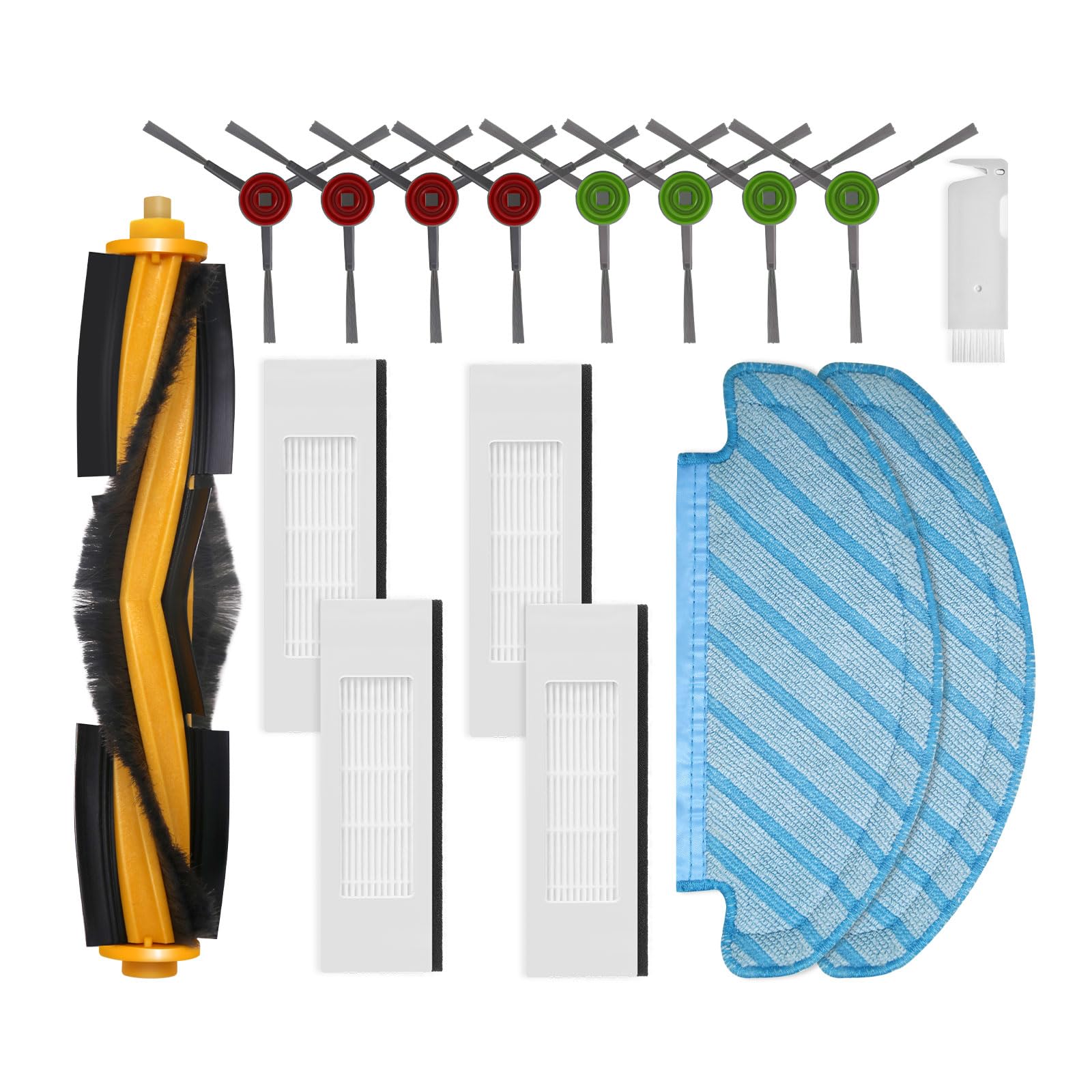 Kit di accessori per aspirapolvere robot ECOVACS DEEBOT N10 PLUS/ T9+/ N8 PRO+/ N8+/ T8AIVI+/ T8+, parti di ricambio spazzola principale, spazzola laterale, filtro, panni per mocio, sacchetto per la