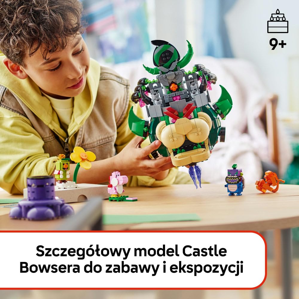 LEGO Super Mario Prince Florian i Castle Bowser 72042 | Zamek Bowsera, zestaw klocków dla dzieci, prezent dla fana Mario, interaktywna zabawka dla 9-latka, 1251 elementów