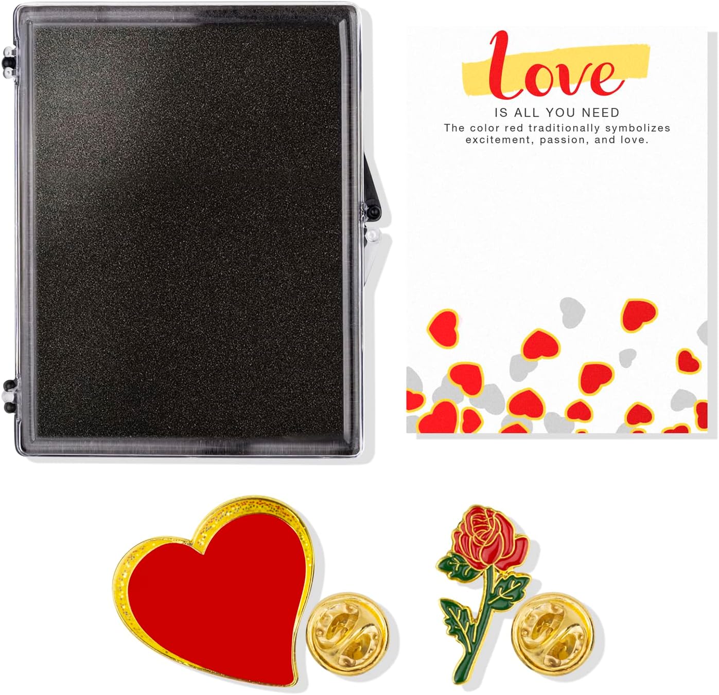 SHOP AWARDS AND GIFTS Loved Themed Lapel Pin Gift Set-Includes Two Lapel Pins with Decorative Card and Presentation Case