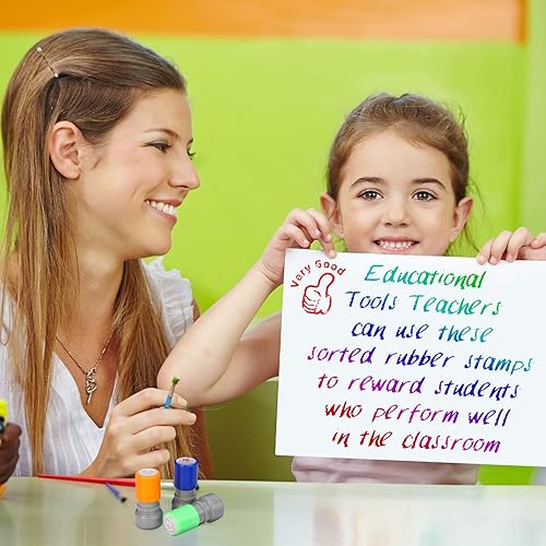 Miniatura 2 de 12 sellos para profesores, autoentintados, motivacionales, alentadores, regalos para profesores, sellos fotosensibles elementales, sellos de