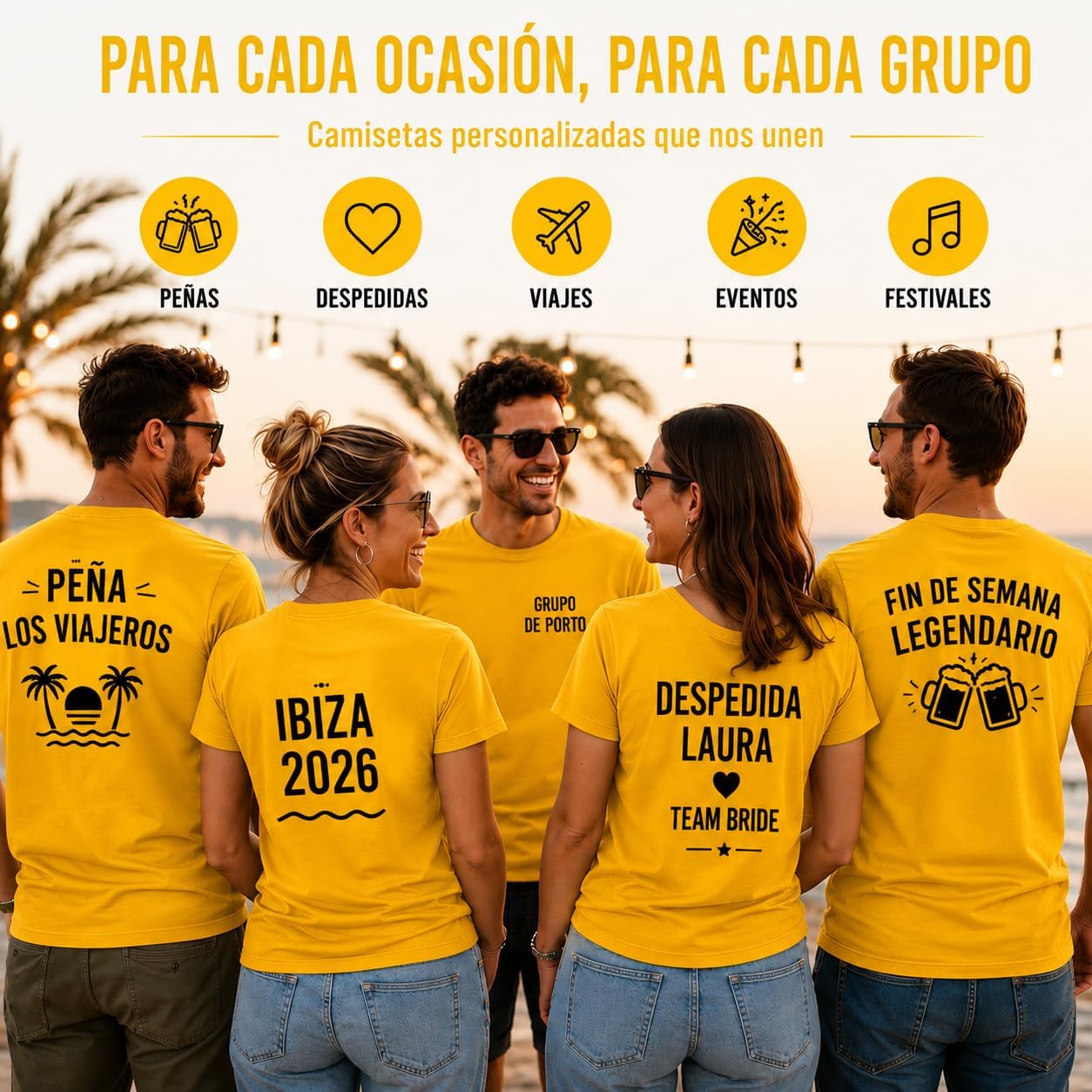 Pack 10 Camisetas Técnicas Personalizadas para Peñas, Despedidas y Grupos | Camisetas Deportivas Unisex para Eventos y Amigos