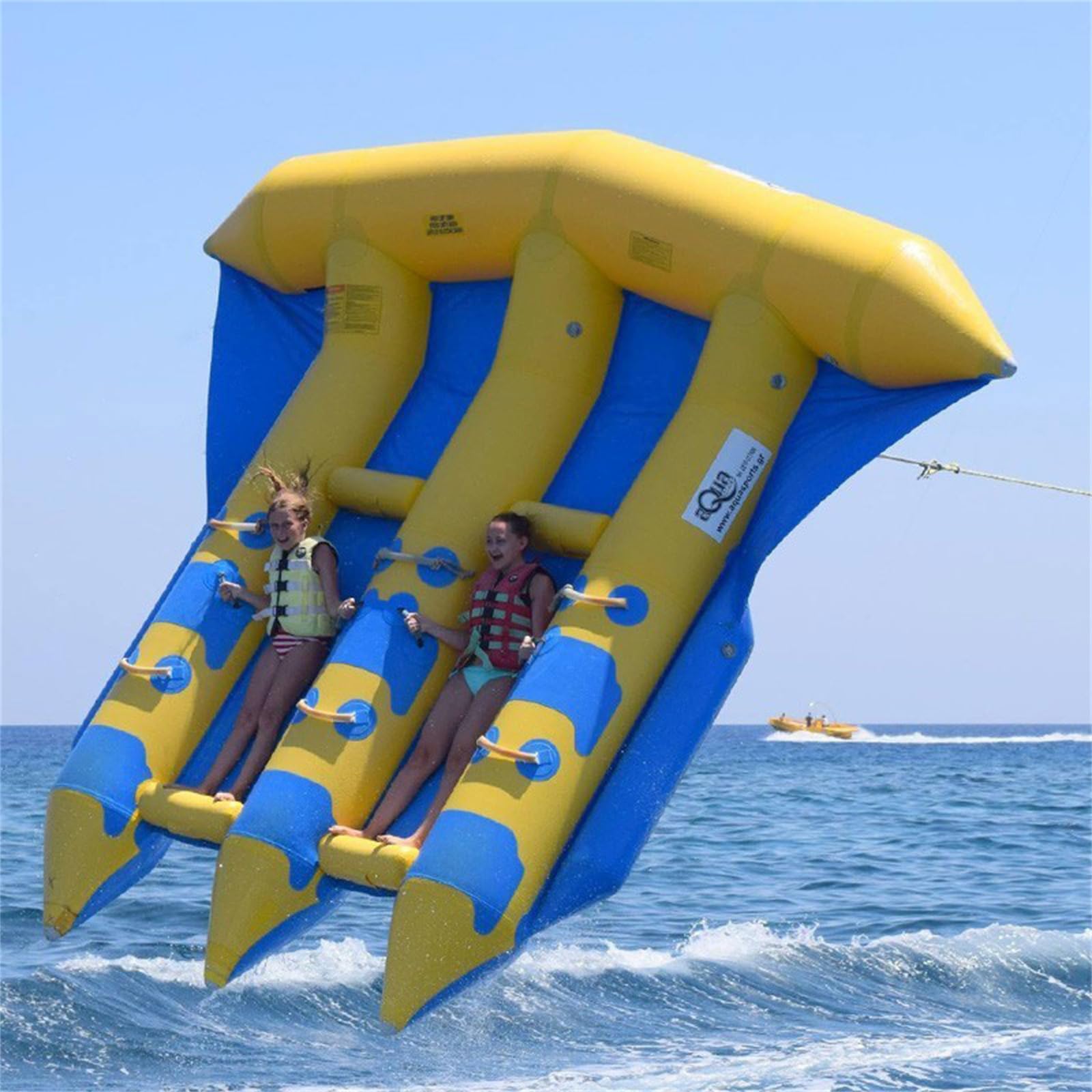 Bateau Banane Gonflable pour Surf Aquatique Grand Kayak PVC Accueil 2-6 Personnes Adulte Enfant