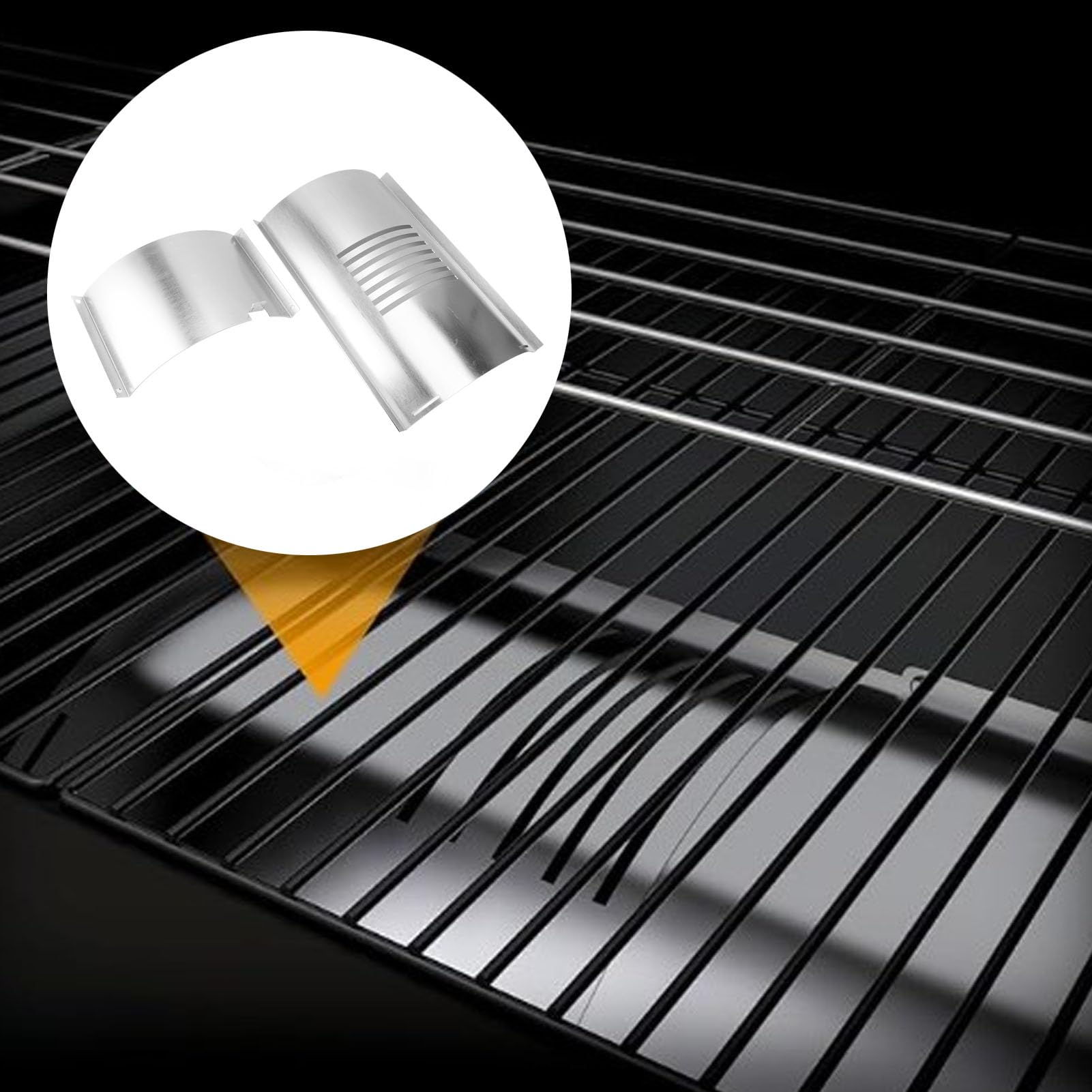Srliya Kit per Griglia a in Acciaio Inossidabile per Griglie per Barbecue Maniglia di Controllo Facile per Uso Esterno