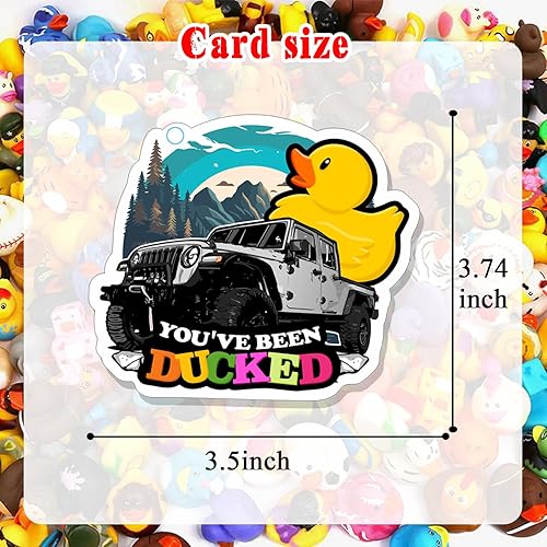 Miniatura 2 de FELYC Tarjeta de pato de pato, tarjeta de juego con texto en inglés You 've Been Ducking (You 've Been Ducked, tarjeta de juego de patitos de pato