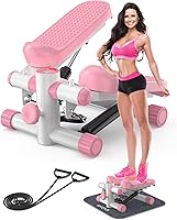 Vista 9 de Steppers for Exercise at Home, KitGody Mini Stepper with Resistance Bands, Portable Stair Stepper for Home 330LBS Capacity, Adjustable Height