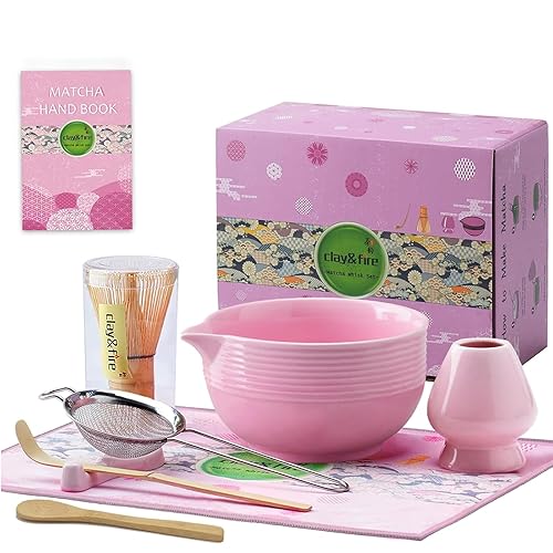 Matcha Whisk Set, 9 pcs Ceramic Matcha Set, Gifts for