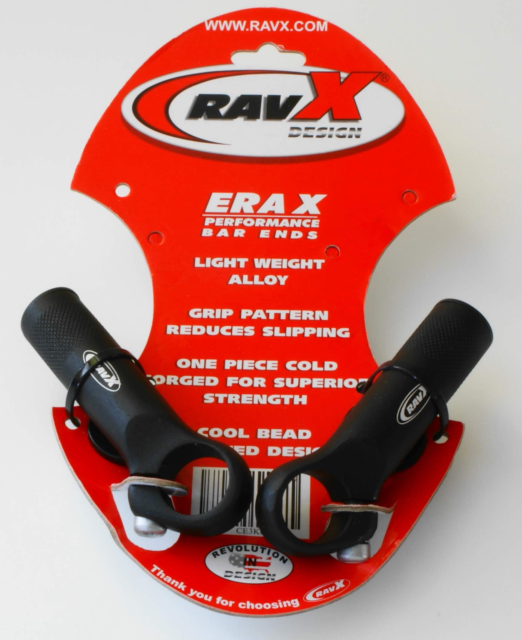 RavX Design Era X Performance Handlebar Ends - Black