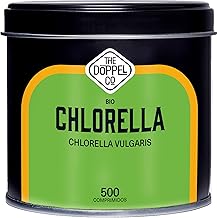 Chlorelle Bio - 500 COMPRIMÉS - 1500 mg par dose - Paroi Cellulaire Brisée - Coupe-faim et Soulage l'Anxiété - Effet Satiétant - Détox - Protéine Vegan Écologique - Sans Plastique