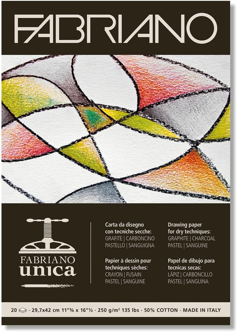 Unica Single Side Glued Pad, Paper, White, 29.7 x 42 cm
