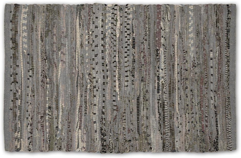 DII Chindi Home Collection Handwoven Multicolor Area Rag Run, 20x31.5, Gray