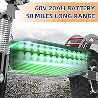 Vista 3 de Patinete eléctrico X700 para adultos, motor dual de 2600 W, velocidad máxima de 45 MPH y rango de 50 millas, neumático de 10 pulgadas, capacidad