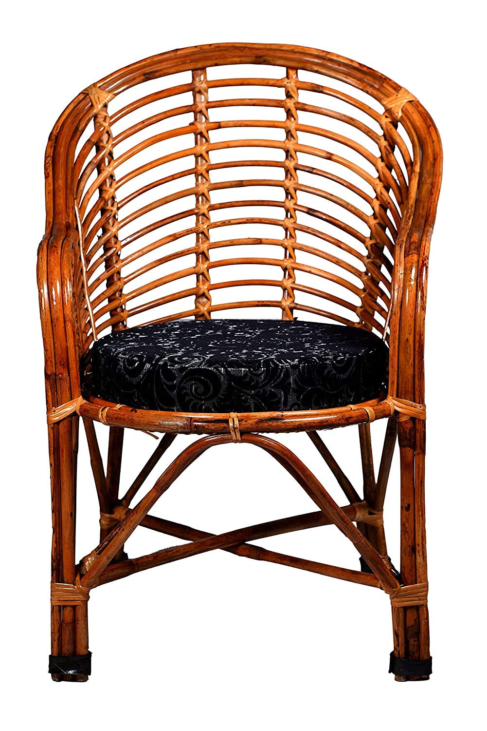 HM SERVICES Wooden Bamboo Cane Antique Chair for Kids & Adults | Study Chair with Arm Rest | Use in Home | Office | Living Room | Balcony | Garden | Indoor & Outdoor-image-10