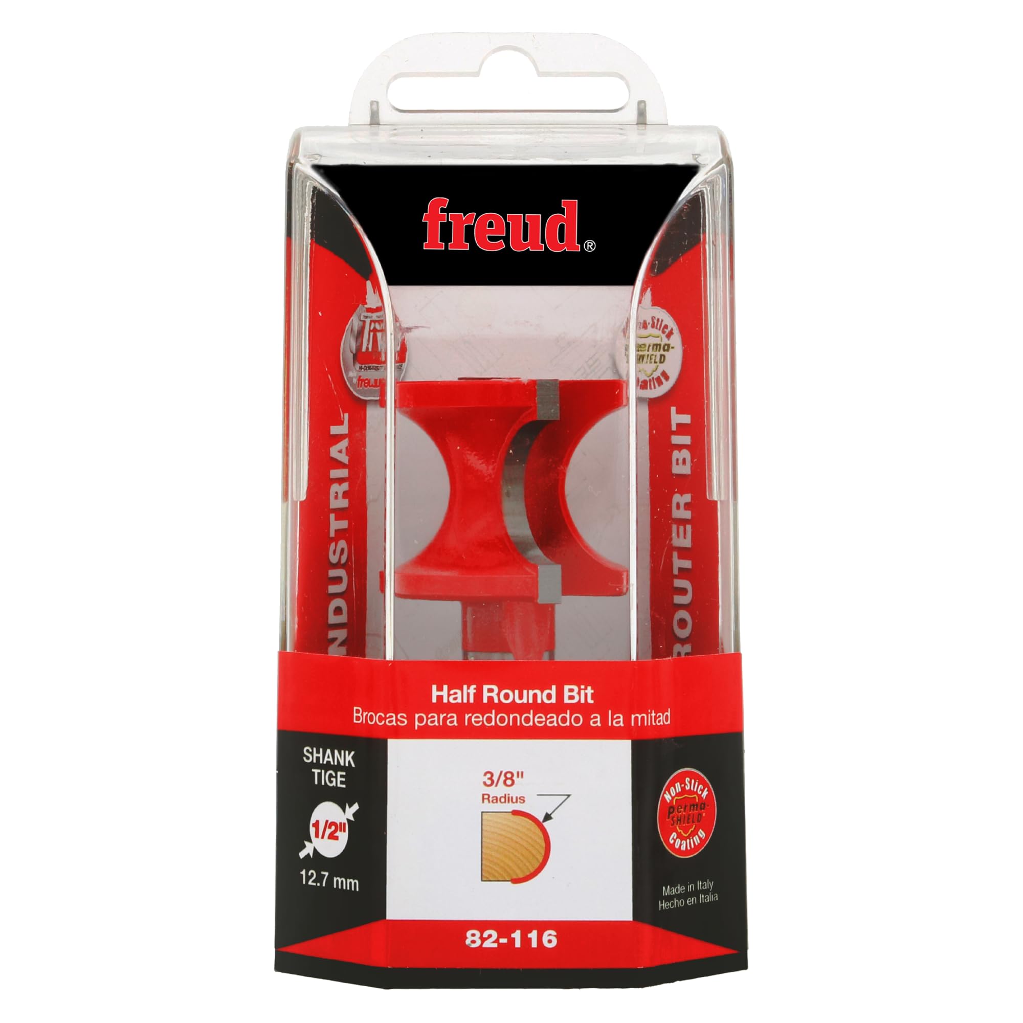 Freud Promień 3/8" półokrągły bit z trzpieniem 1/2" (82-116)