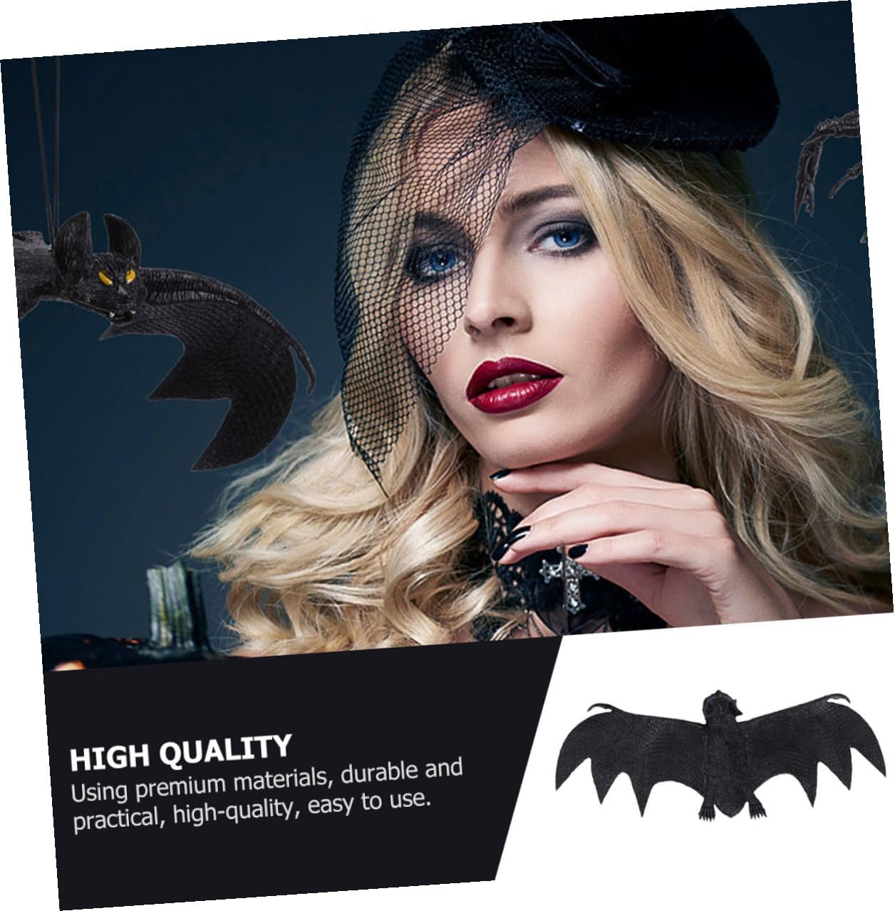 3pcs Halloween Hanging Bat Decorations Vivid Bat Pendants Prank Props for Party Festival Indoor Outdoor Seasonal Décor