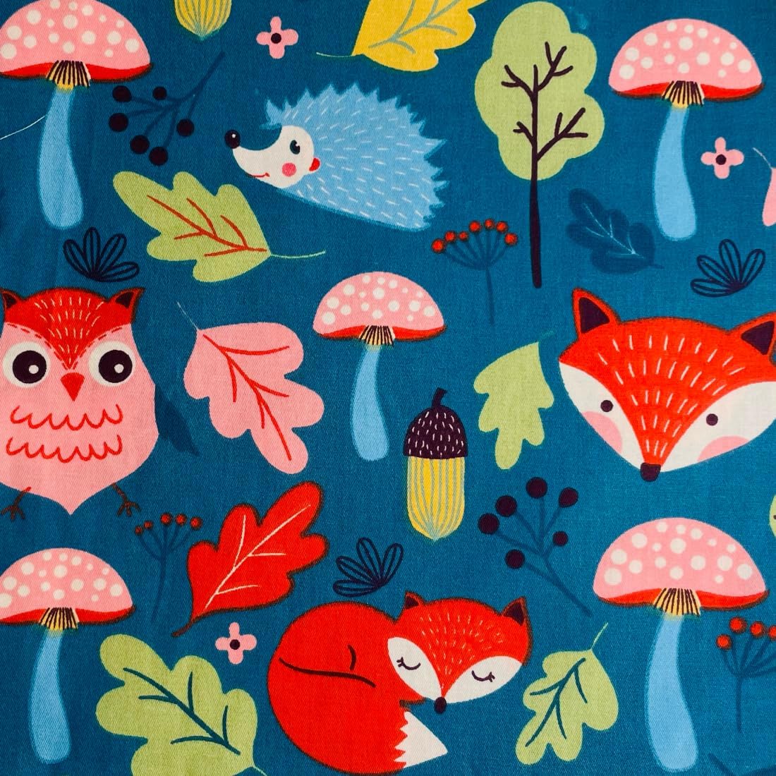 SZRUIZFZ Forest Cotton Fabric Fat Quarters Bundles, Cute Animal Quilting Fabric for Baby Kids, Fox Print Precut Fabric 18x22 inches (6Pcs), RZ2301001DM