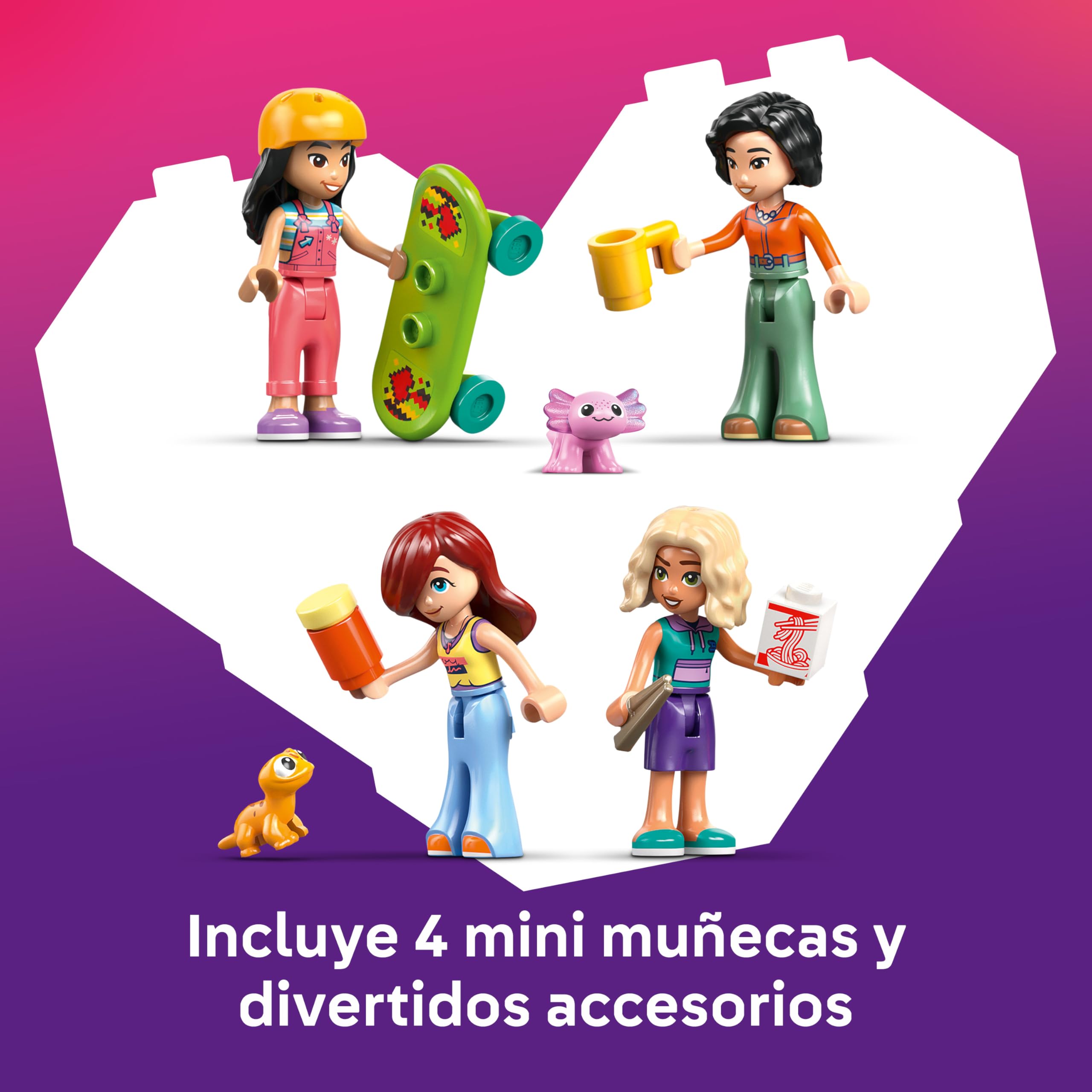 LEGO Friends Casa Familiar de Liann de Juguete - Set en Miniatura con Jardín, 4 Mini Muñecas, Figuras de Animales Inc. Ajolote y Gecko - Regalo de Cumpleaños para Niñas de 7+ Años - 42687