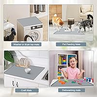 Vista 6 de Fundas para lavadora y secadora para la parte superior, 27 x 27 pulgadas, alfombrilla protectora de silicona para lavadora y secadora