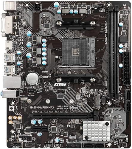 Miniatura 2 de MSI B450M-A PRO MAX ProSeries Placa base (ATX, 2ª y 3ª generación, AM4, M.2, USB 3, DDR4, DVI HDMI, Crossfire)