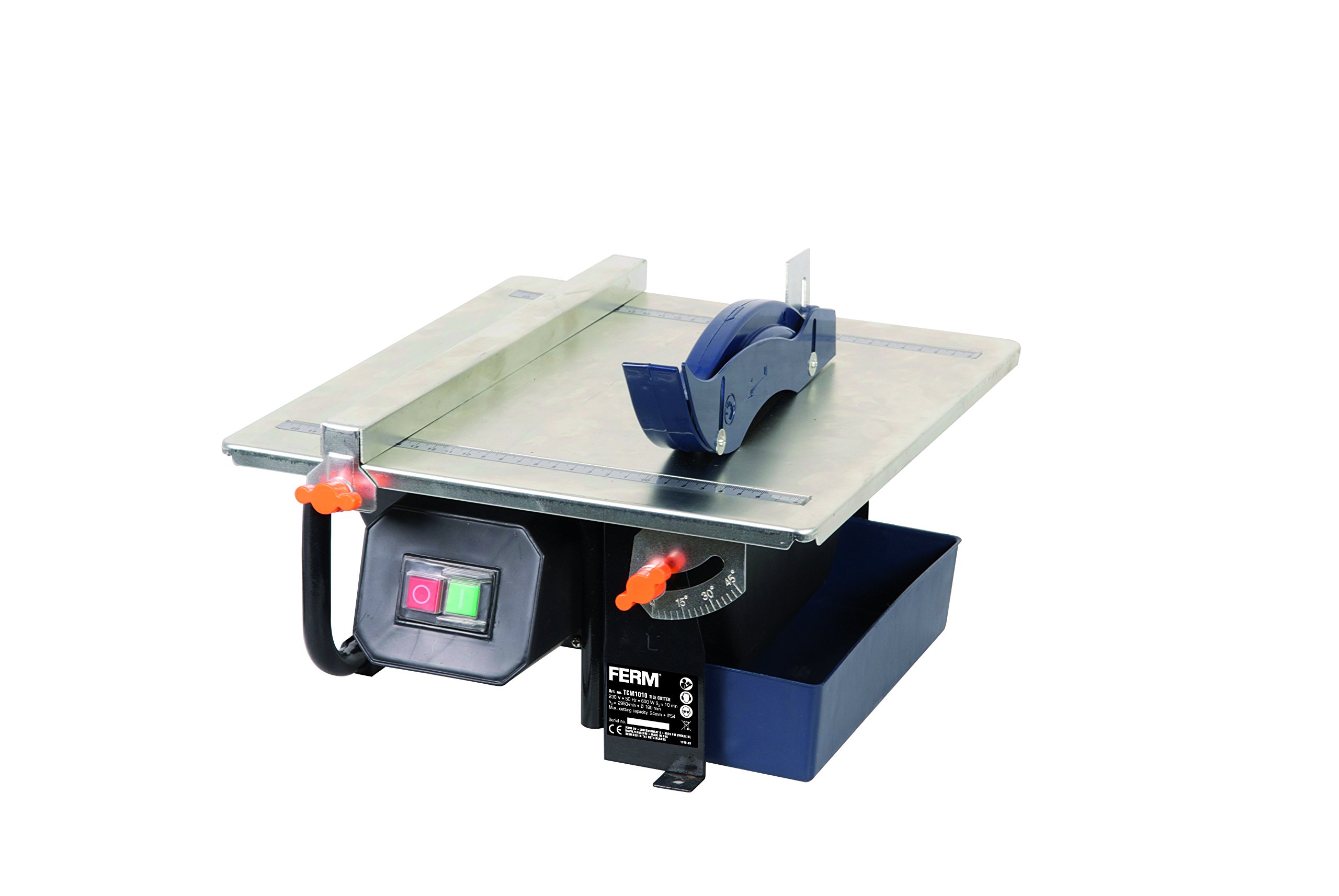 FERM Tagliapiastrelle 600W 180mm - Sistema di raffreddamento ad acqua - Include 1 lama diamantata