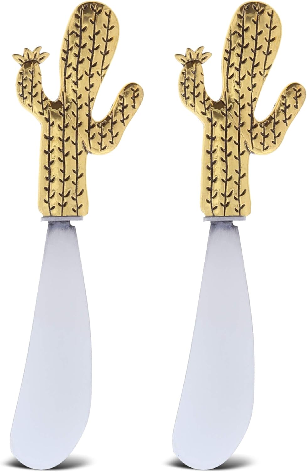 Gold Stainless Steel Dip & Cheese Spreader, Condiment & Butter Spreader Utensils For Appetizer Spread, Metal Cheese Spreaders Kitchen Set of 2-4.7″ – Cactus Gold Stainless Steel Dip & Cheese Spreader, Condiment & Butter Spreader Utensils For Appetizer Spread, Metal Cheese Spreaders Kitchen Set of 2-4.7″ – Cactus