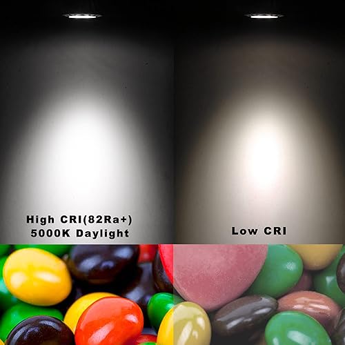 Miniatura 6 de ALIDE Bombilla LED GU10 de aluminio 5000 K regulable, reemplaza GU10 50W halógeno, AC120V GU10 2 clavijas base 5 W LED bombillas de pista, 450