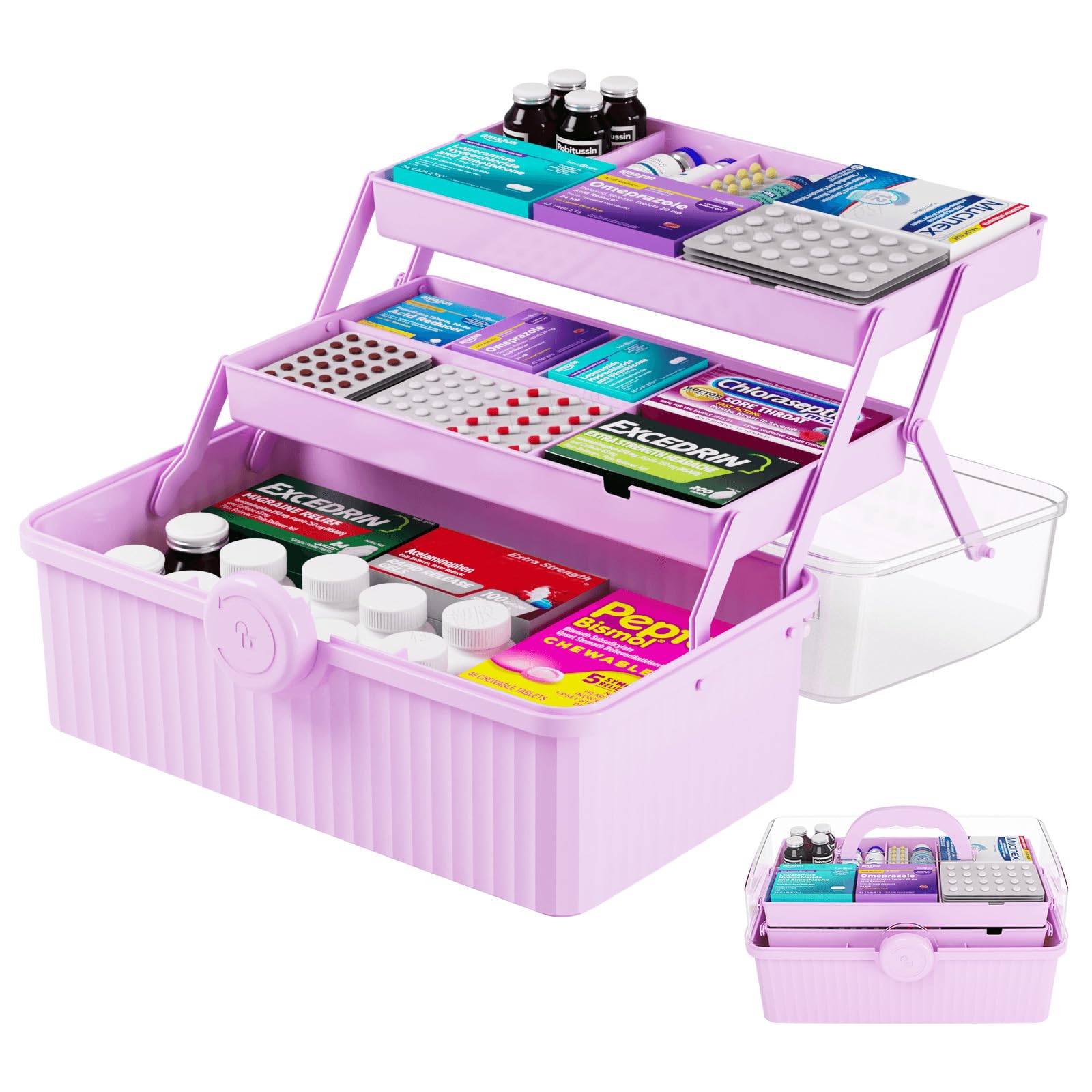 Amazon.com: Yieach 3-Layer Plastic Art Supply Storage Organizer