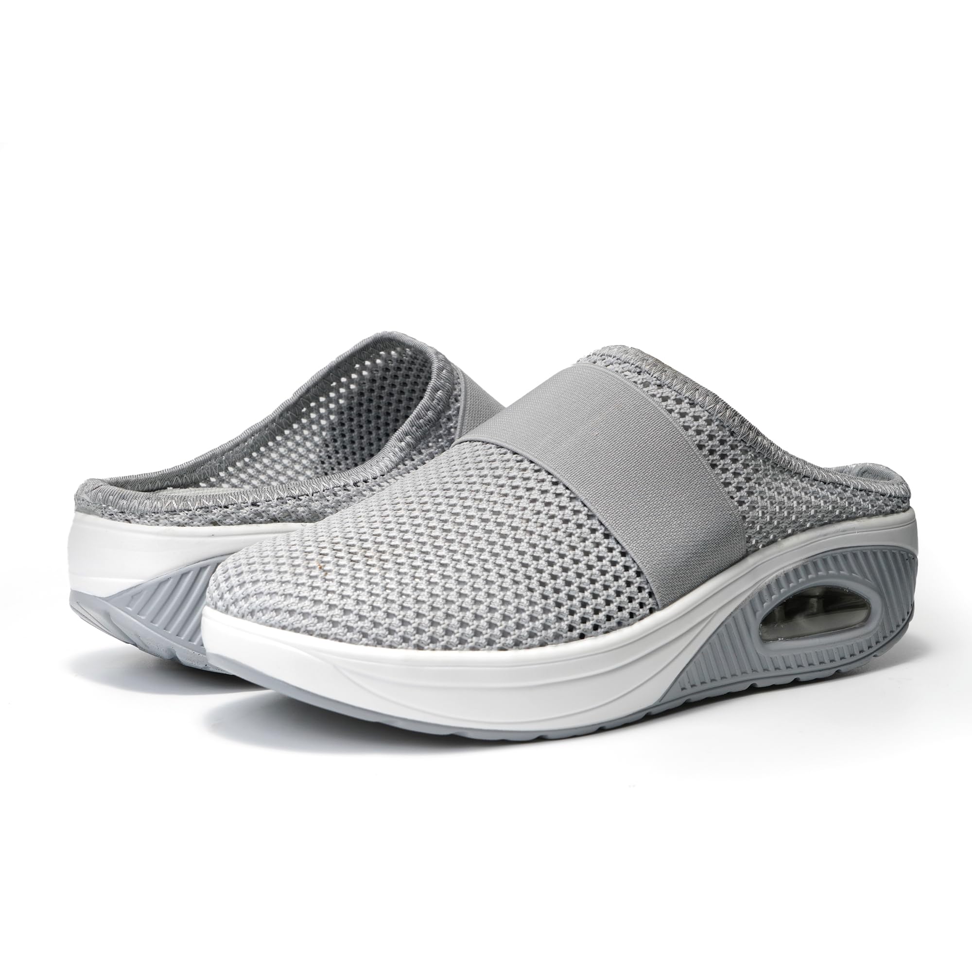 JOMIX Zuecos Mujer Malla con Colchón de Aire Chanclas Mujer Verano Basculantes Transpirables Talla 36-42 EU