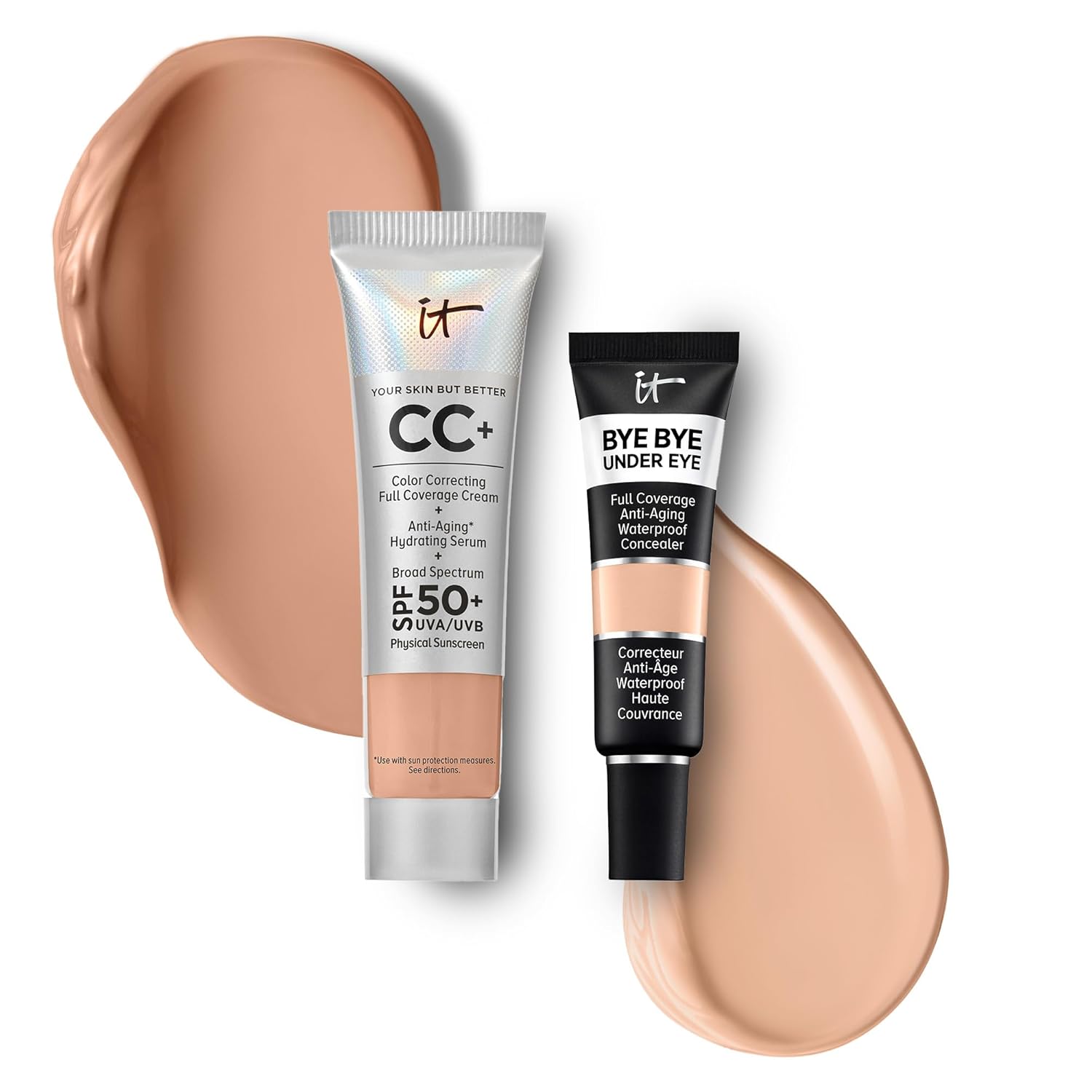 IT Cosmetics Travel CC Cream with SPF 50 Natural Finish Full Coverage Foundation Medium Cool - 0 4