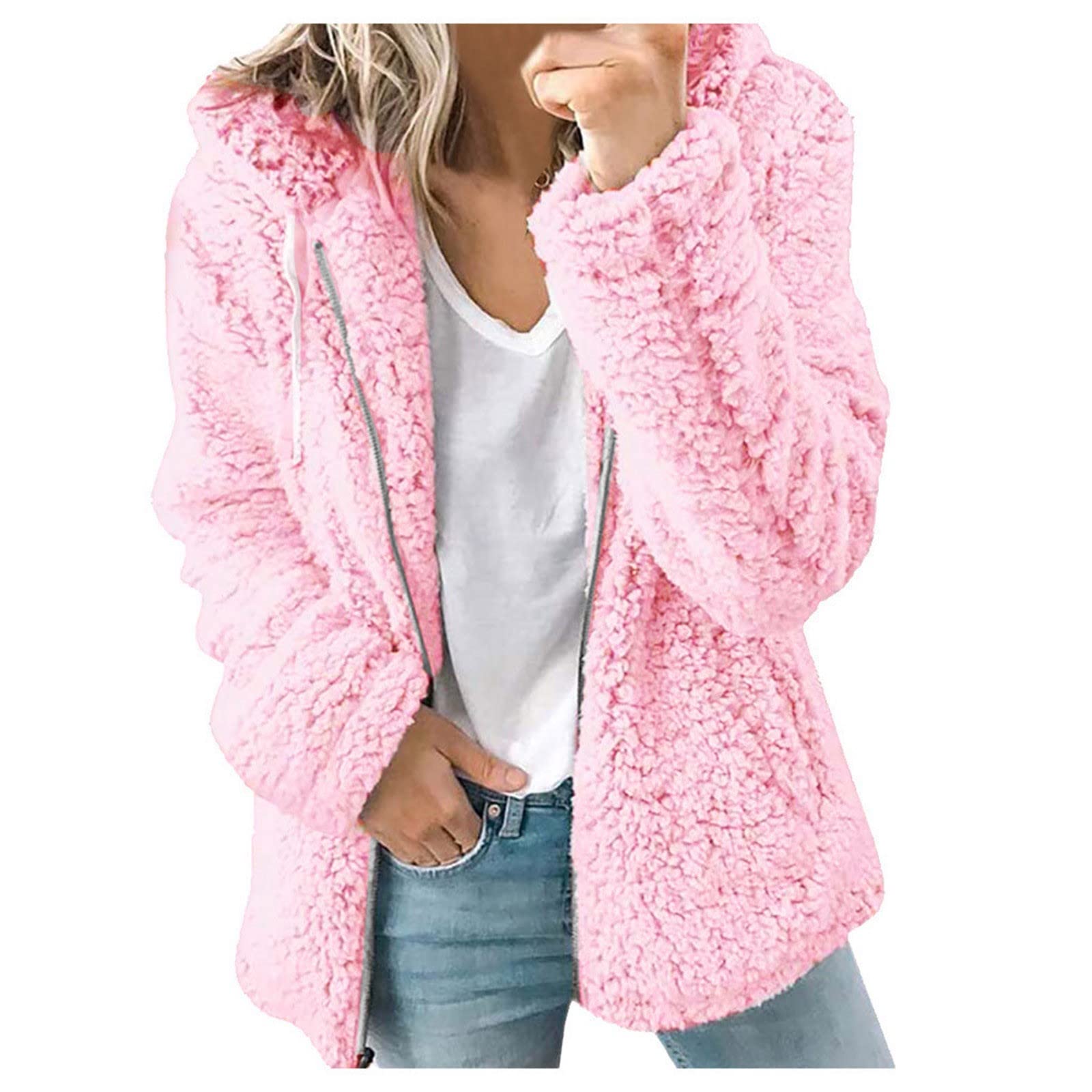 Poncho à capuche femme hiver chaud et veste polaire noire