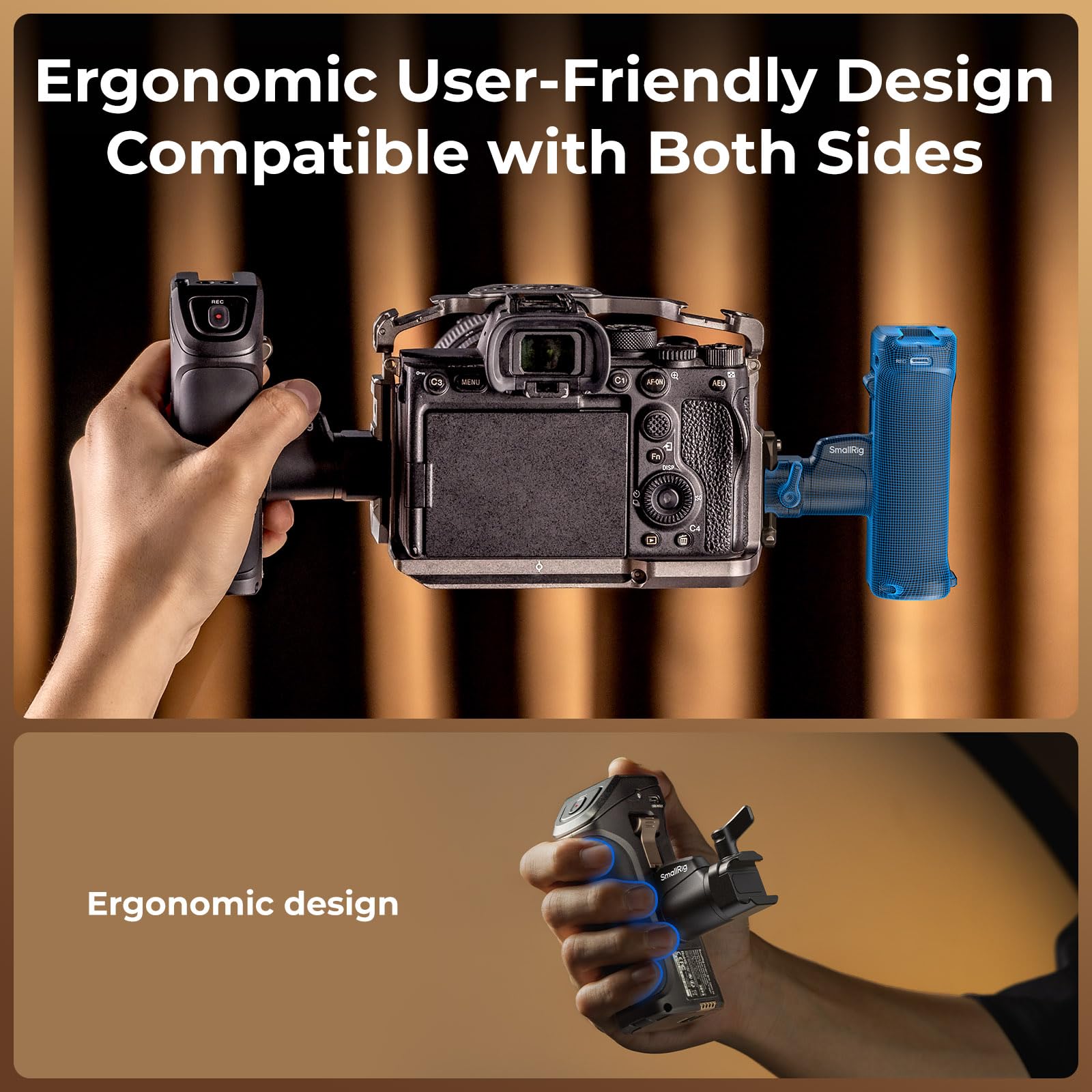 Amazon.com : SmallRig Rotating Side Handle with Trigger REC for