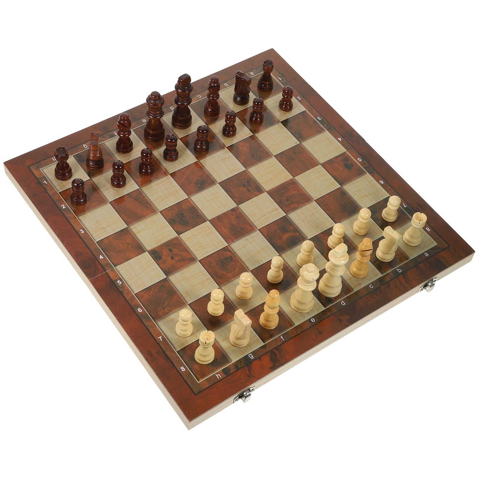 Uonlytech Scacchiera in Legno con Backgammon e Scacchi Magnetici Gioco Educativo per Ragazzi e Adulti Superficie Liscia e Portatile per Casa Scuola e Viaggio