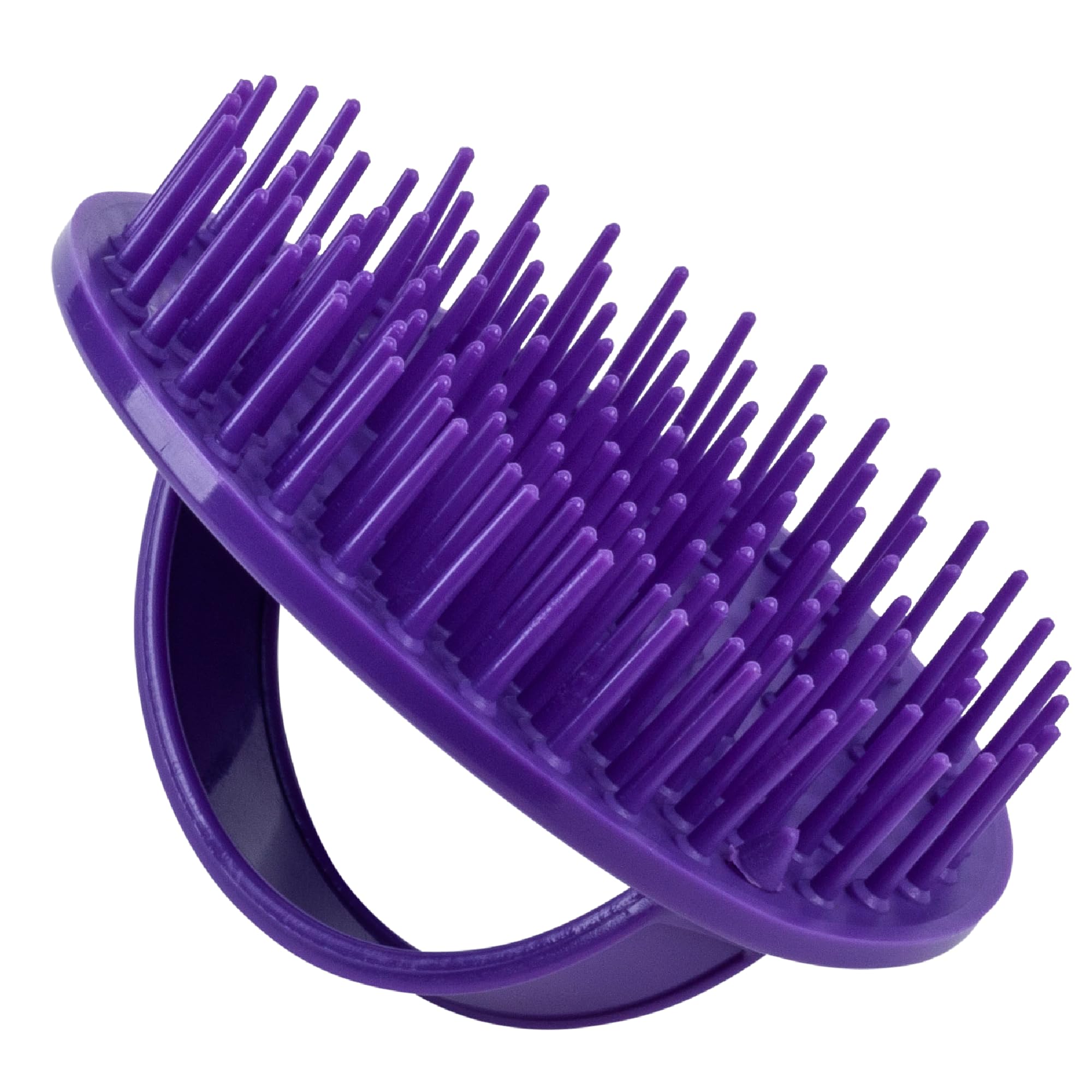Denman (Purple Scalp Massager and Detanglinxg Hair Brush for Thick or Thin Hair, Curly or Straight Hair - use in The Shower or Bath - Head and Beard Scrubber - for Women and Men, D6