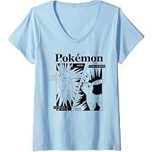 Womens Espeon Umbreon Eeveelutions Manga Panel V-Neck T-Shirt
