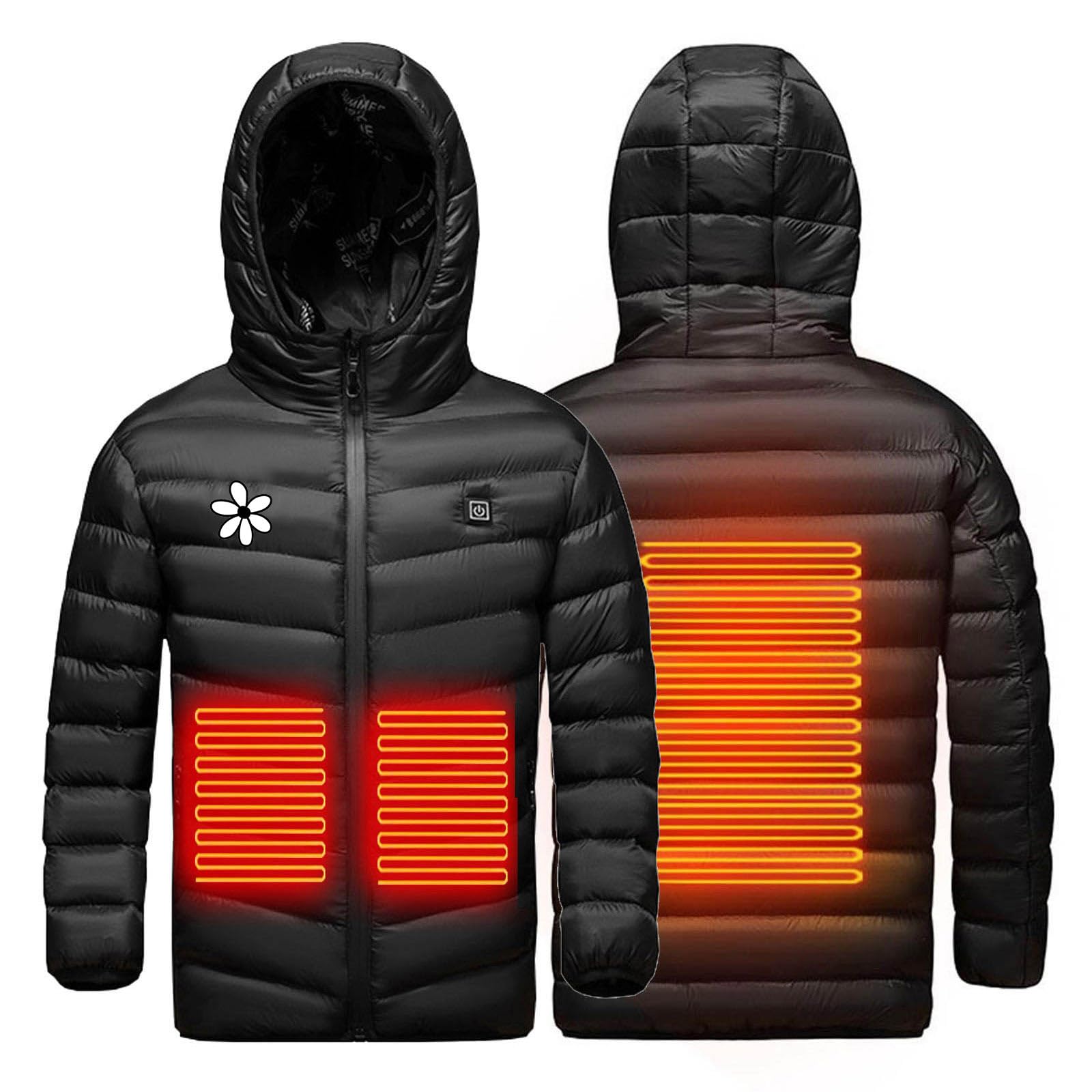 YAOJIWANG 2024 Chaqueta con Calefaccion Niños Niñas Chaleco Calefactable Chaqueta Calefactores Eléctricos USB 3 Niveles de Temperatura para Invierno al Aire Libre, Esquí, Camping