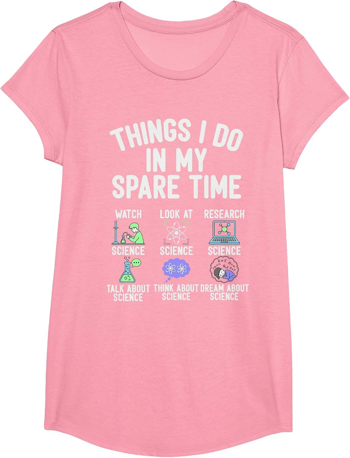 Things I Do in My Spare Time Funny Science Watching T-Shirt