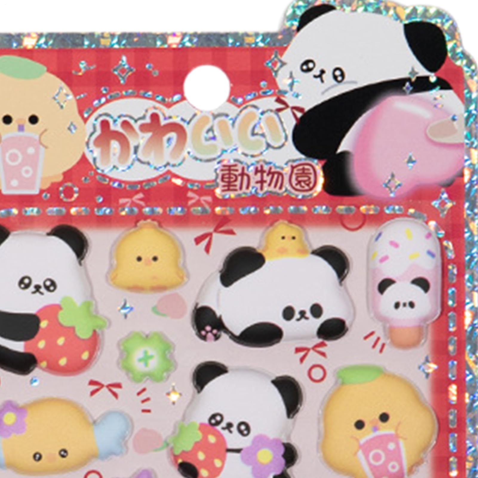 Adesivi 3D per Bambini Panda - Decalcomanie Animali per Quaderni, Custodia Telefono, Scrapbooking