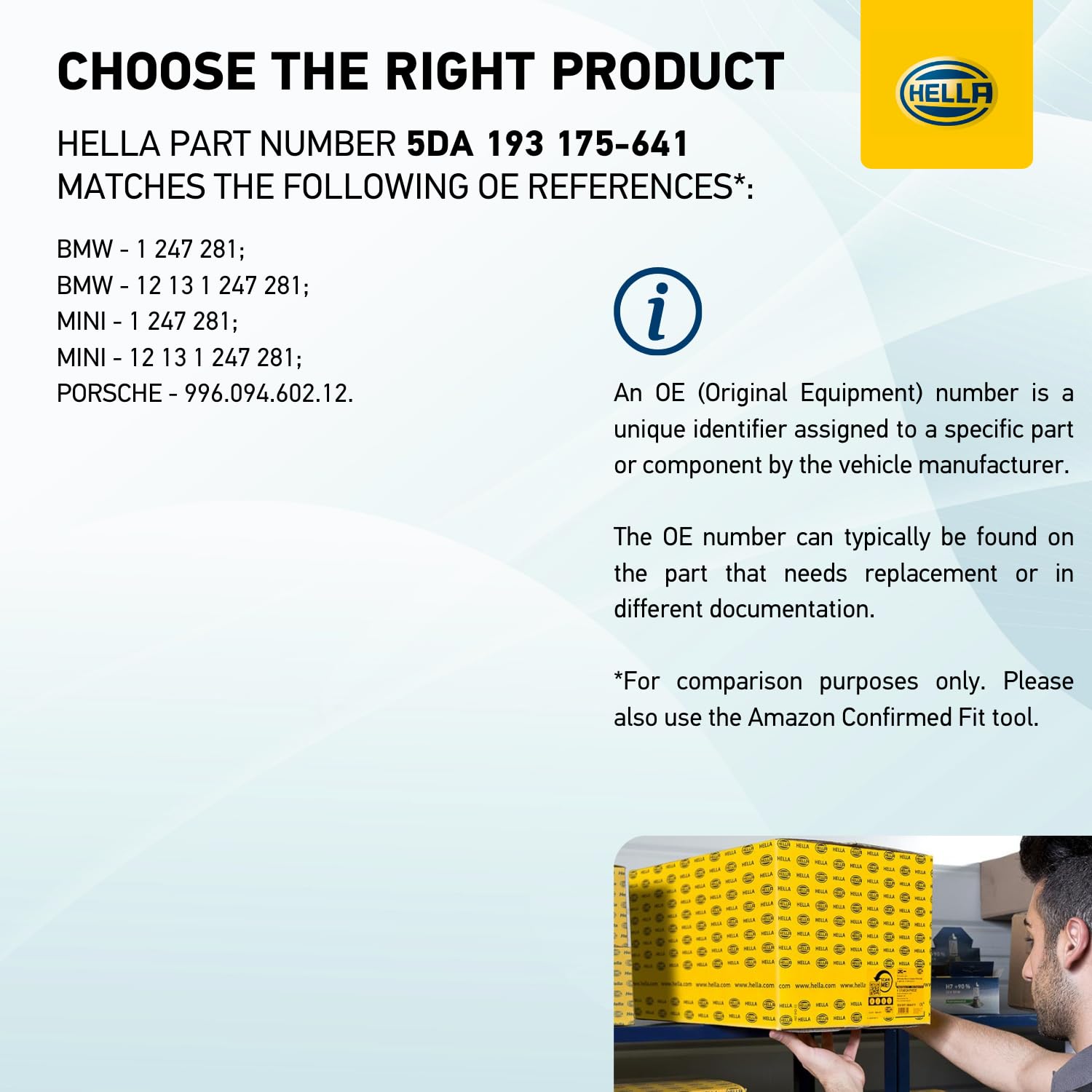 Bobina D'Accensione HELLA 5DA 193 175-341 - 12V, 2 Poli, Per Auto - Foto 2