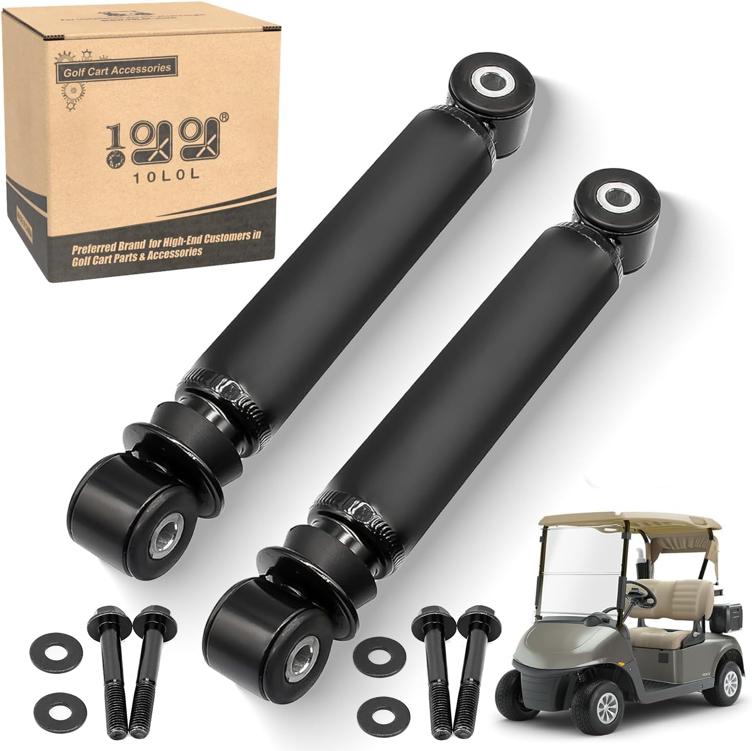 Photo 1 of 10L0L Golf Cart Rear Shock Absorbers Kit for EZGO RXV 2008-2013 Gas & Electric, OEM# 603637 611724, 2PCS