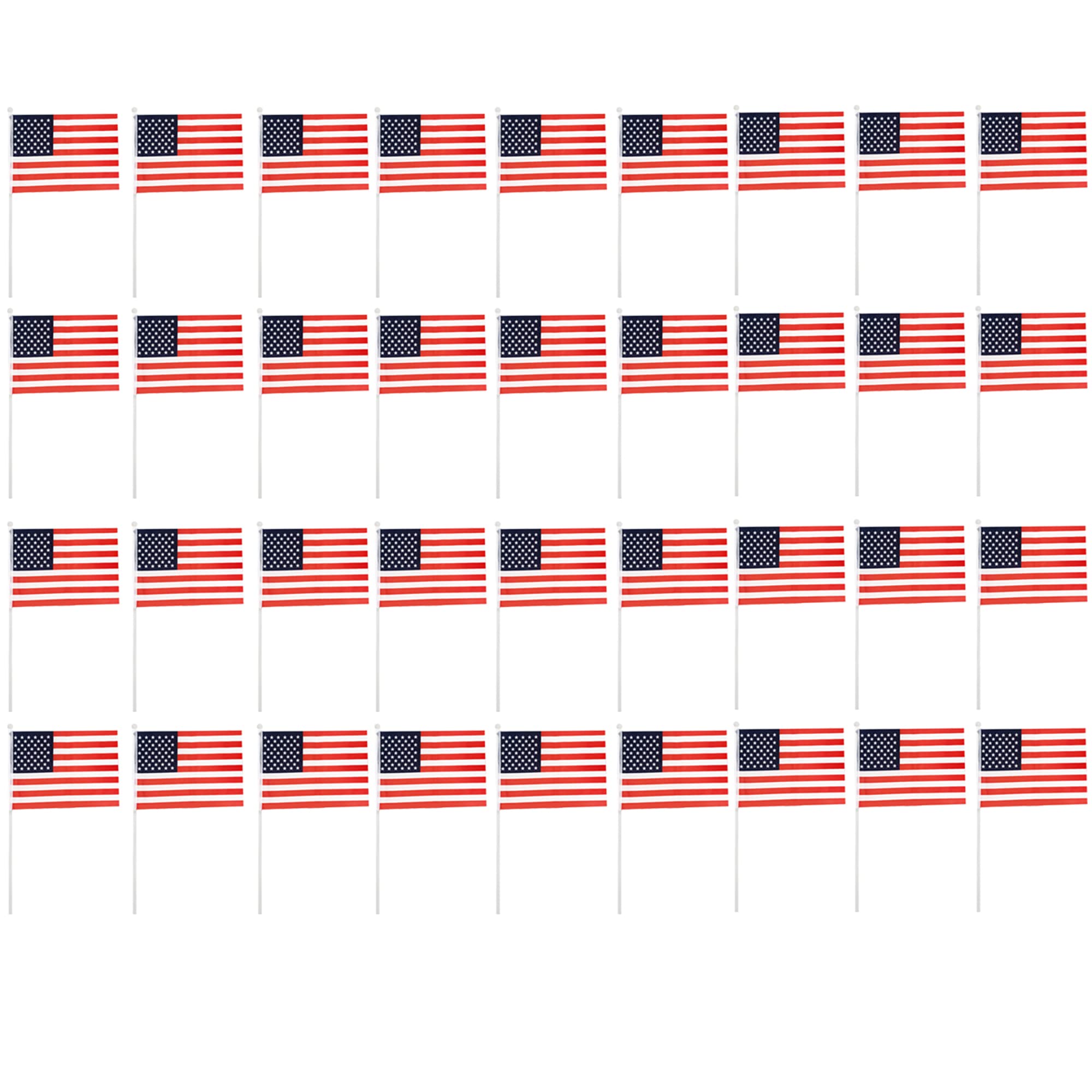 I LOVE FANCY DRESS USA Hand Waving Flags Pack Of 36 - American Hand Flags - Perfect For American Festivals and Events