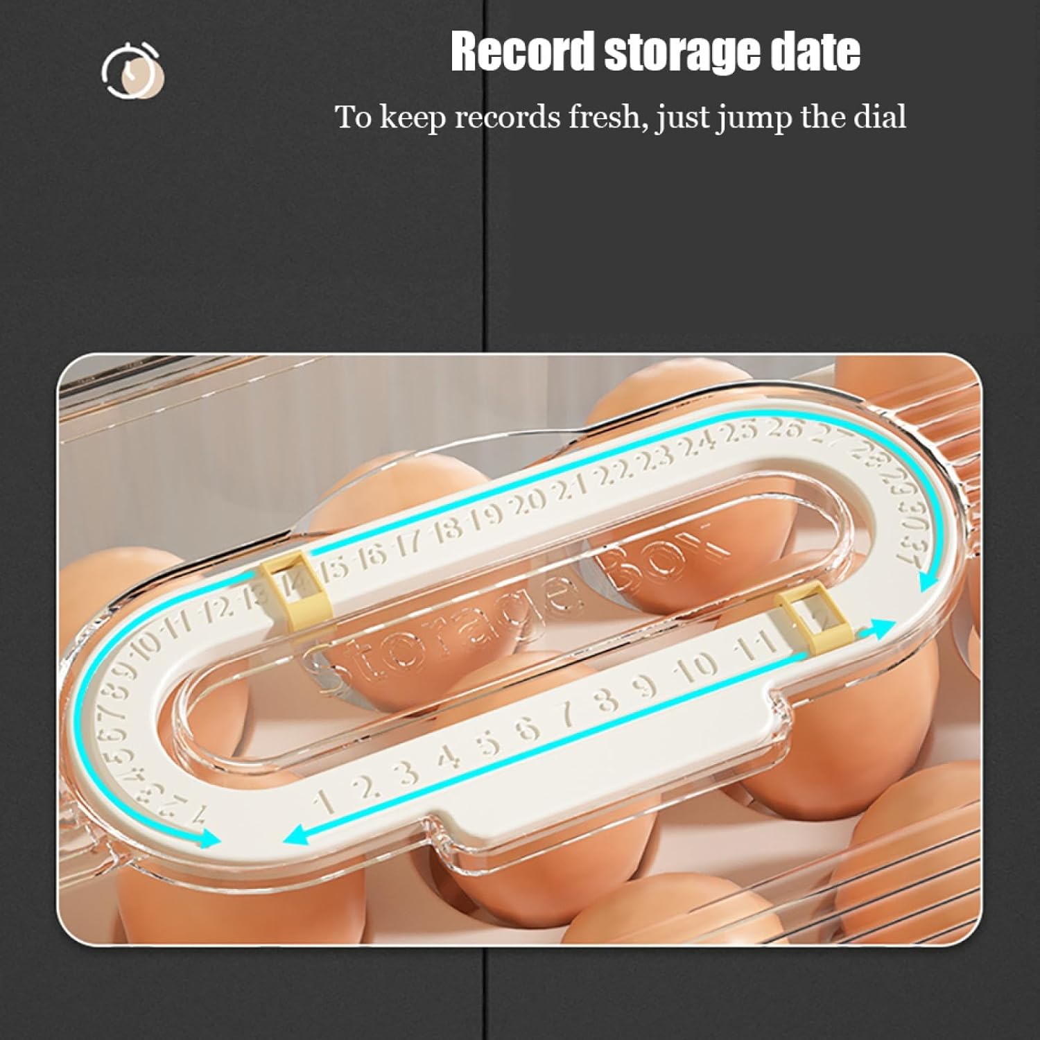 Double Layer Egg Storage Box,Egg Holder for Fridge,Egg Storage for Countertop,Egg Organizer,Egg Dispenser for Refrigerator,Egg Tray for Refrigerator,for Refrigerator