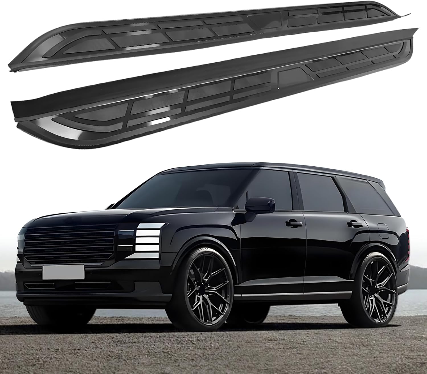 2PCS Running Boards Fits for Hyundai Palisade 2026 Side Steps Pedal Steps Nerf Bar Accessories with Bracket