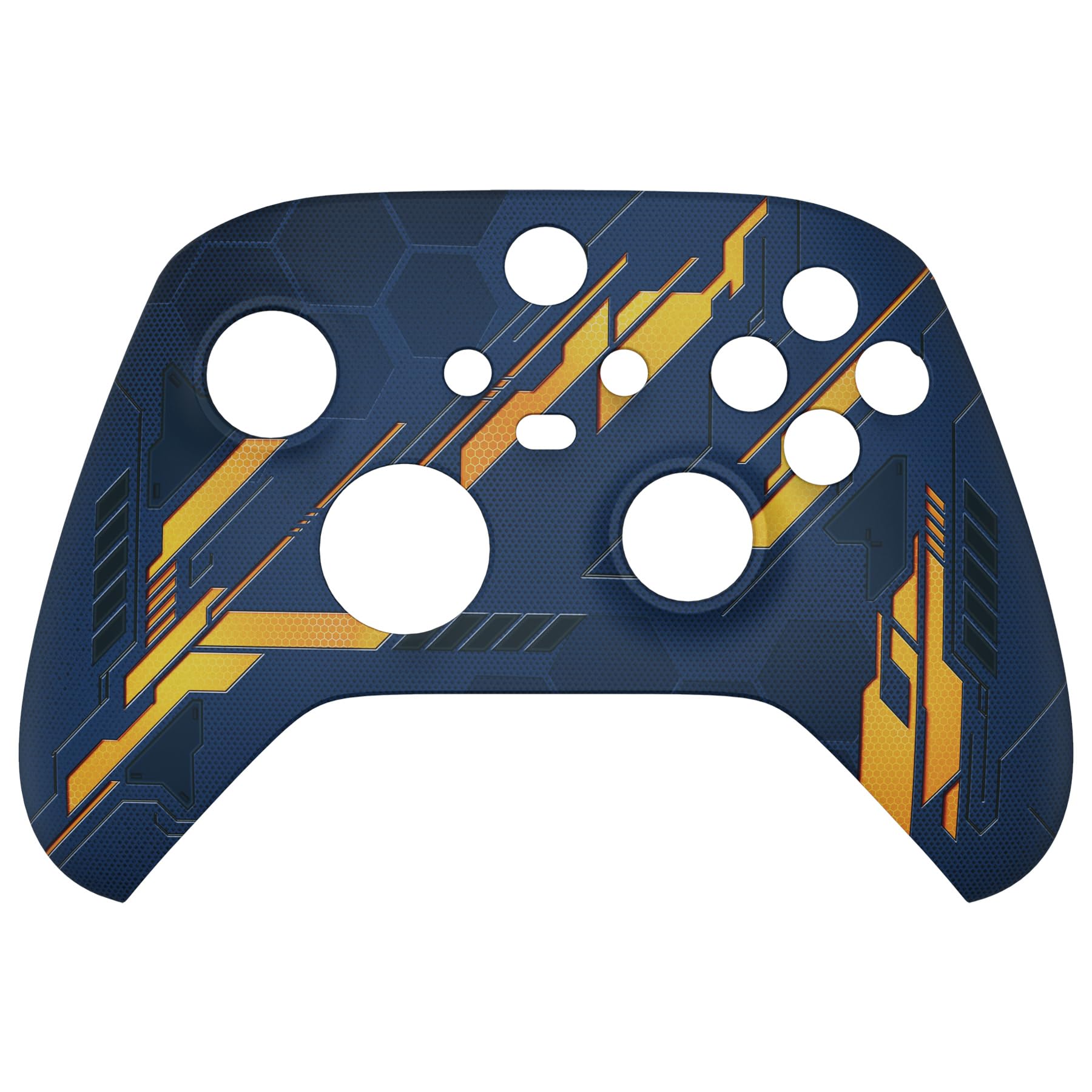 eXtremeRate Custodia Cover per Xbox Series X S Controller,Shell Scocca Copertura Frontale Ricambio per Xbox Series X S Joystick Model 1914-Mecha Illumina nel Buio