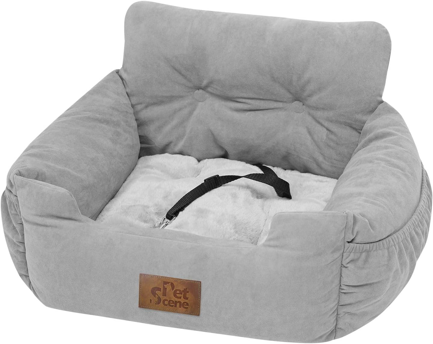 Pet Scene Dog Car Booster Seat Pet Dog Protector Bed Calming Doggy