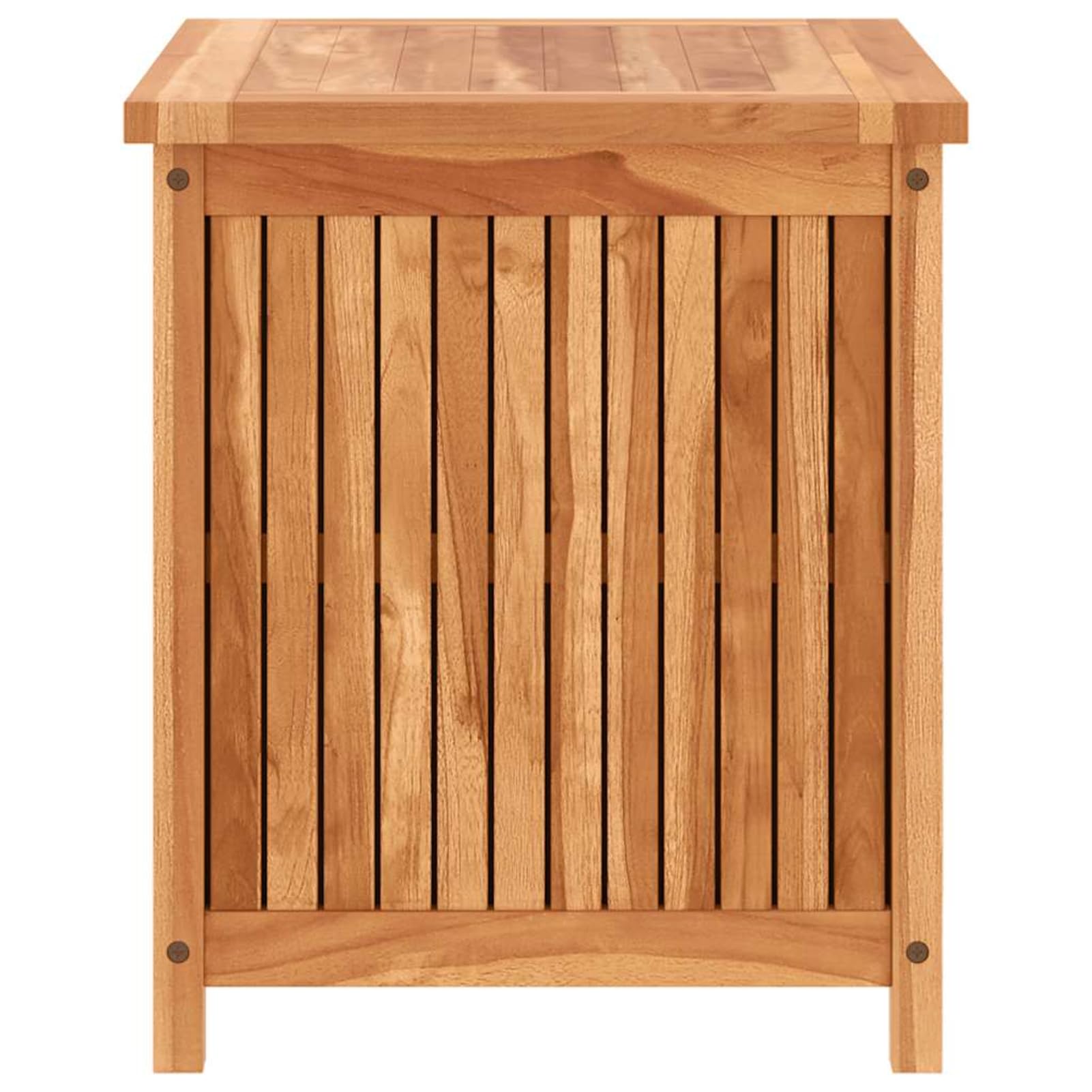 Gecheer Scatola portaoggetti da giardino, 60 x 50 x 58 cm, in legno di teak solido, per esterni, organizer per attrezzi da giardino, cassapanca per cuscini per balcone, piscina, terrazza
