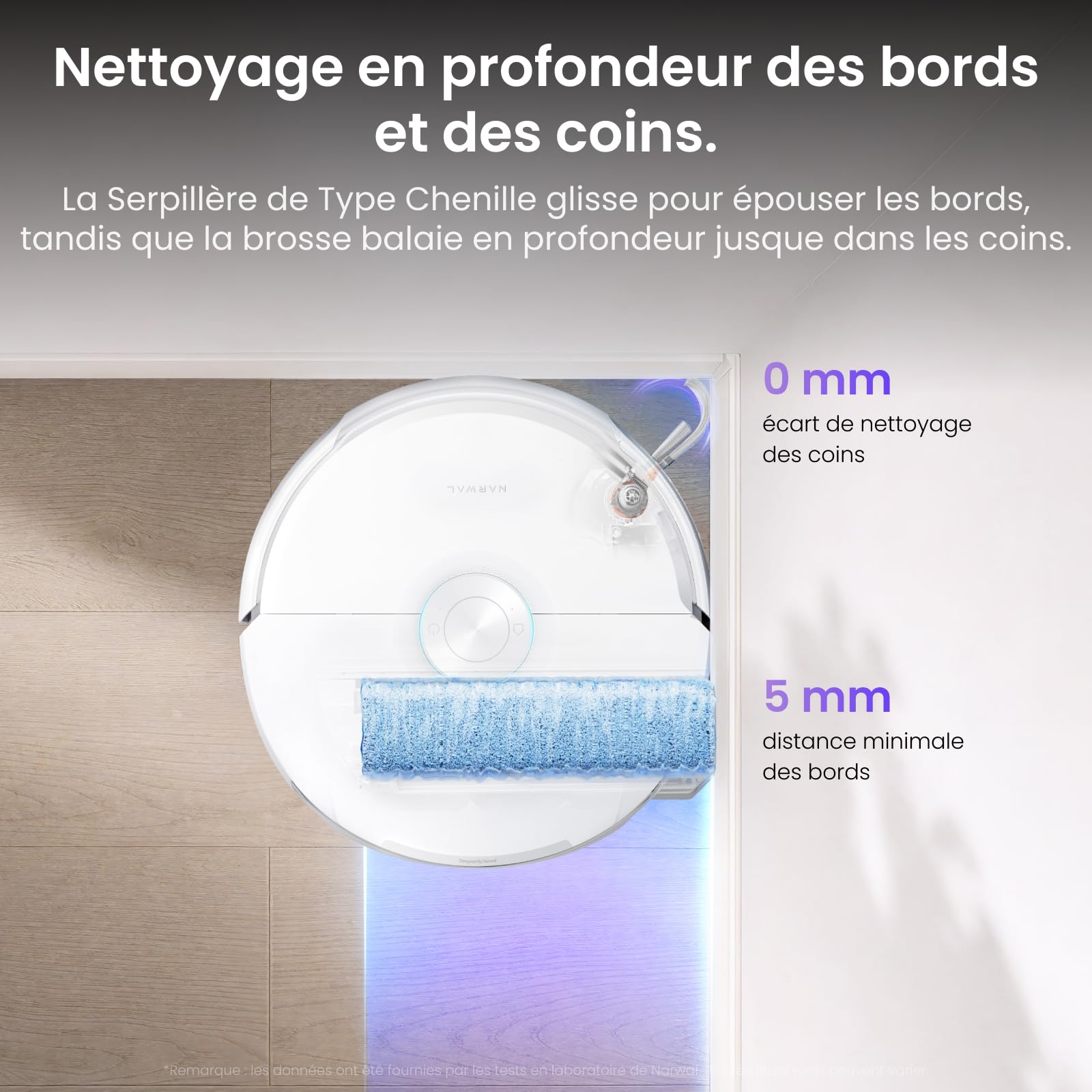 NARWAL Freo 20 Edge Robot Aspirateur, FlowWash Serpillère de Type Chenille