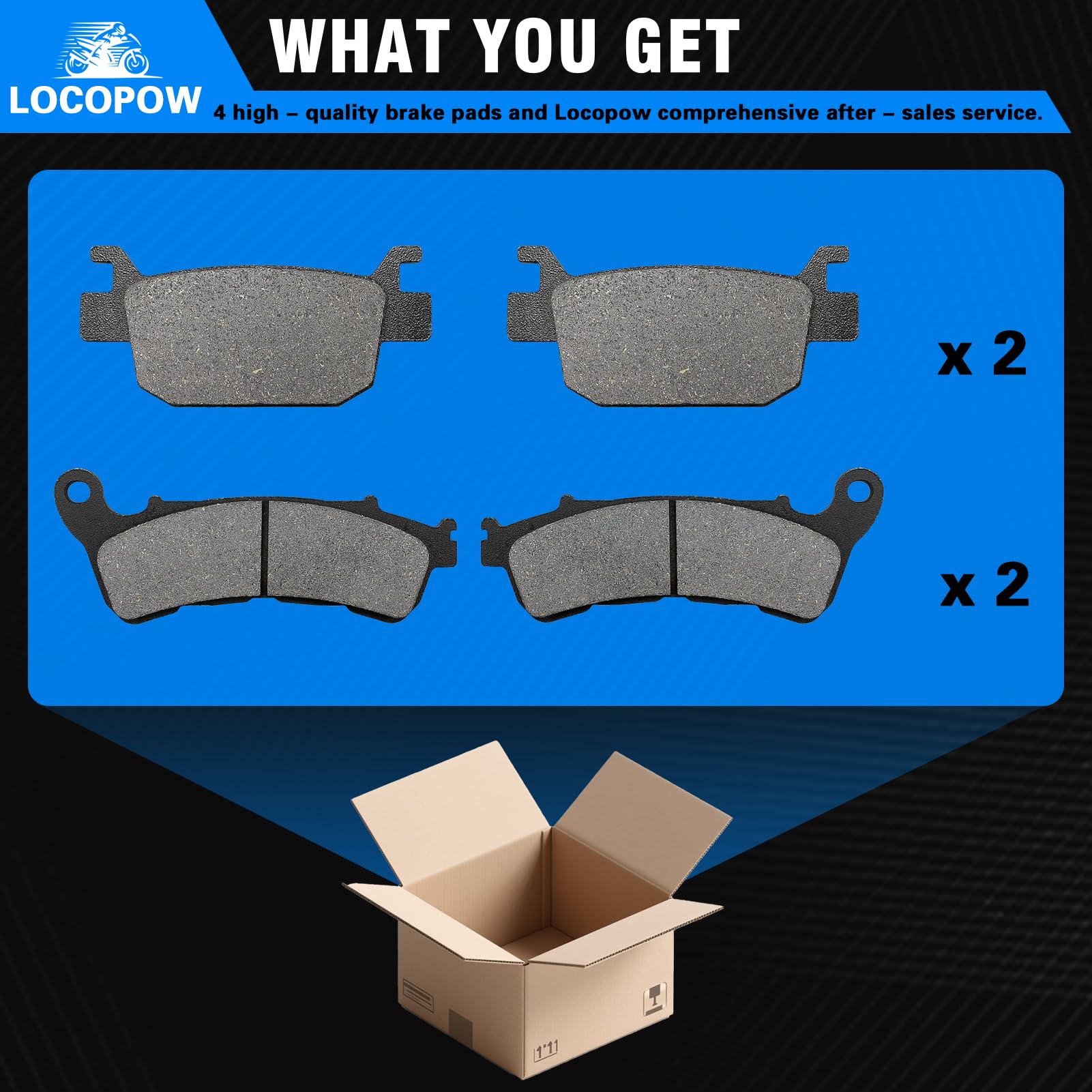 LOCOPOW Pastiglie freno anteriore e posteriore per Honda SH 125/Forza 250 NSS 250 2005-2008/Forza 300 NSS 300 2013-2017/SH 300i SH300i 2007-2014