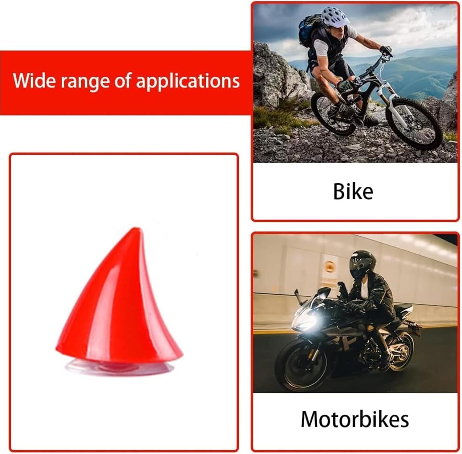 4 PCS Motorcycle Helmet Devil Horns, Suction Cup Mount Accessories for Bikes & E-Bikes, Universal Fit Durability Helmet Decorations
