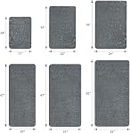 YIHOUSE Memory Foam Bath Mat Cobblestone Bathroom Rug Non Slip Washable Bathroom Mats Super Absorbent Bathroom Floor Mats(17" x 24",Dark Grey)