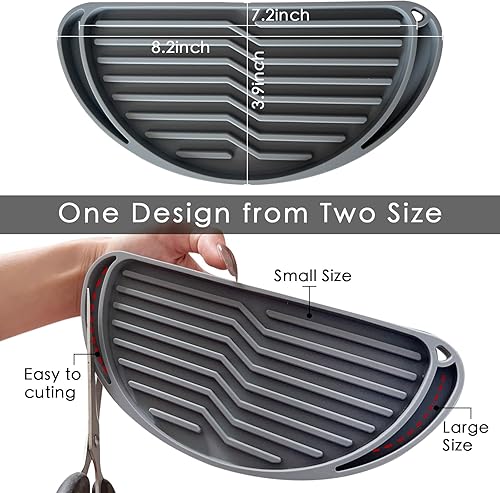 Miniatura 3 de Bandeja de goteo con dispensador de agua, bandeja de goteo para máquina de café, almohadilla de desbordamiento para refrigerador, 2 unidades