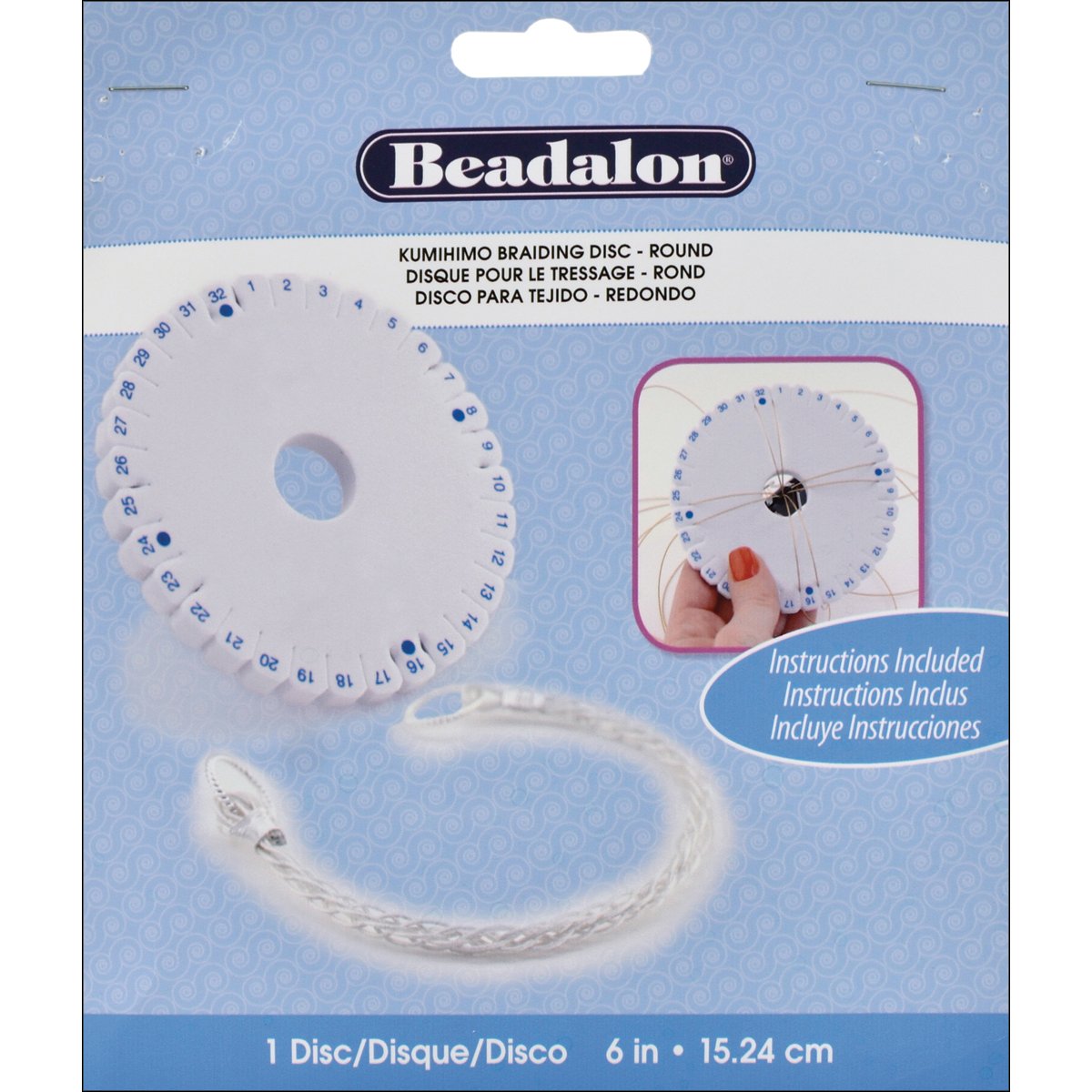 Kumihimo Disk 6"-Round plateau tressage macramé et loisirs créatifs